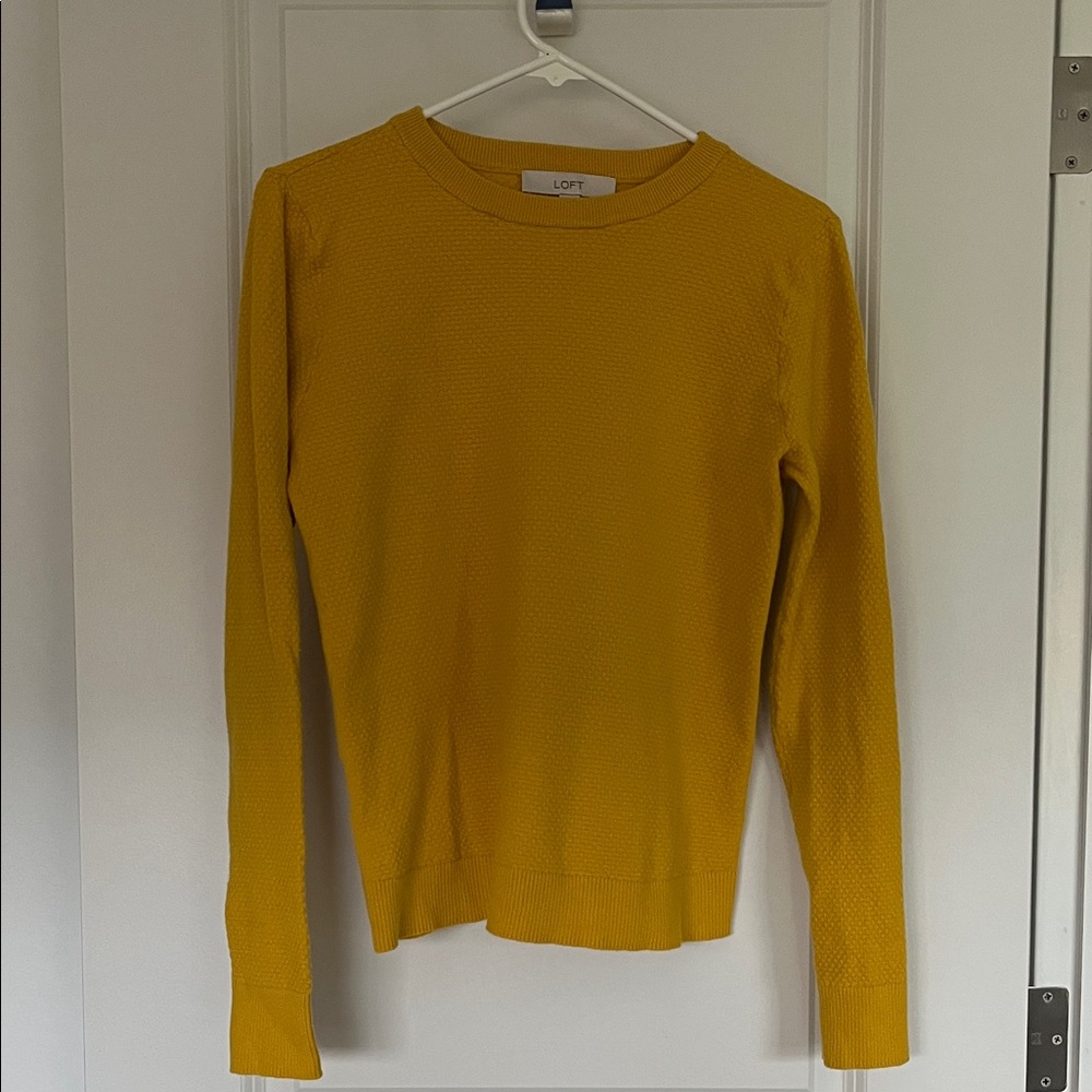 LOFT Mustard Yellow Knit Top